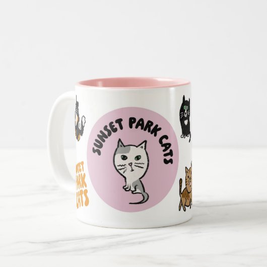 Sunset Park Cats Tasse (Vorderseite Links)