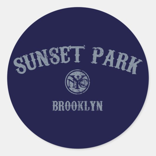 Sunset Park Runder Aufkleber (Vorderseite)