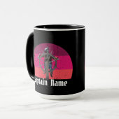 Sunset Party Pirate Skeleton Captain Tasse (Vorderseite Links)