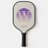 Sunset Pastel Monogram Personalized Pickleball Schläger (Rückseite)