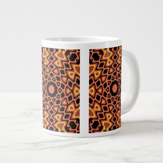 SUNSET PATTERN Jumbo-Tasse (Vorderseite Rechts)