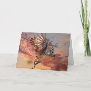 Sunset Pegasus Card 5" x 7" Std., Umschlag inkl. Karte
