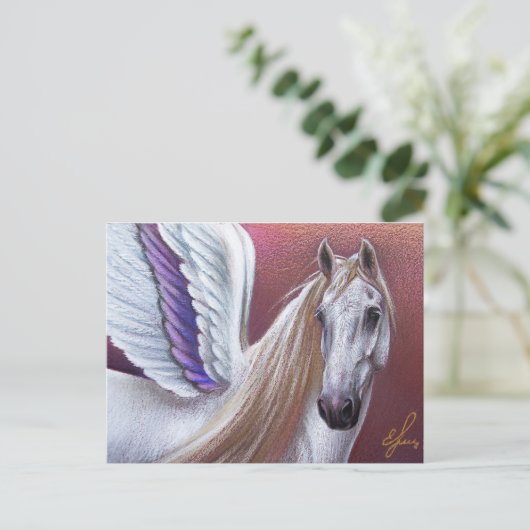 Sunset Pegasus Postkarte (Stehend Vorderseite)