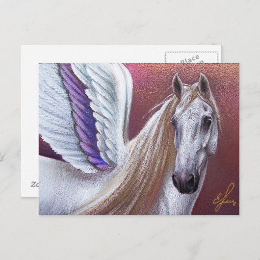 Sunset Pegasus Postkarte (Vorne/Hinten)