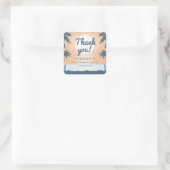 Sunset Pension danke Quadratischer Aufkleber (Tasche)