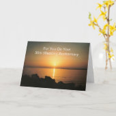 Sunset Personalisiert 30. Hochzeitstag Karte (Gelbe Blume)