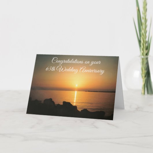 Sunset Personalisiert 65. Hochzeitstag Karte (Vorderseite)