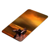 Sunset Pferde Magnet (Linke Seite)