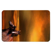 Sunset Pferde Magnet (Horizontal)