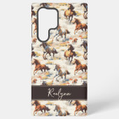 Sunset Pferde Samsung Galaxy Hülle (Rückseite)