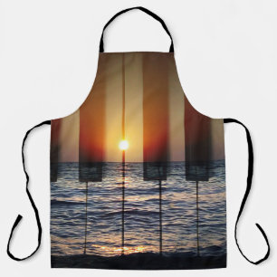 Sunset Piano Keyboard: Griechische Insel Romance Schürze