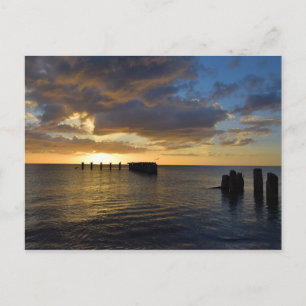 Sunset Pier Gasparilla Island, Florida - Postkarte