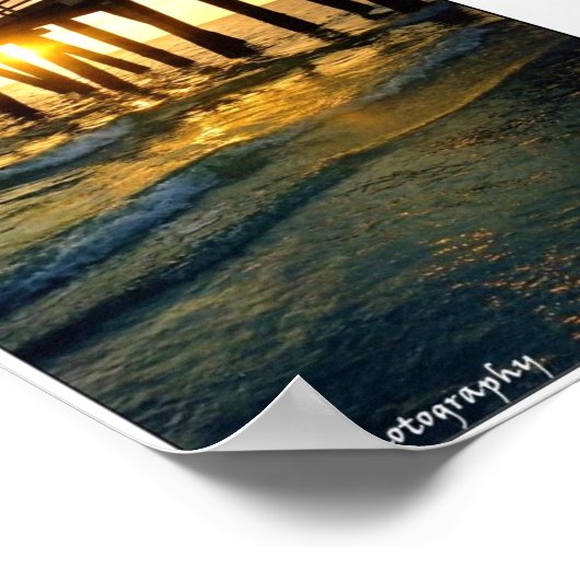 Sunset Pier Poster (Ecke)