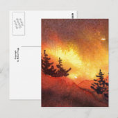"Sunset Pines #5" Landstraßen Postkarte (Vorne/Hinten)