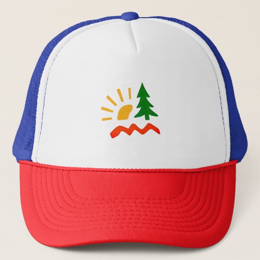 Sunset Pines Adventure Caps Truckerkappe (Vorderseite)