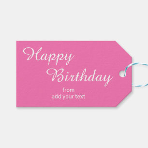 Sunset Pink Birthday Geschenketiketten Geschenkanhänger