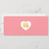 Sunset Pink & Goldenrod Boarding Pass Wedding Einladung (Rückseite)
