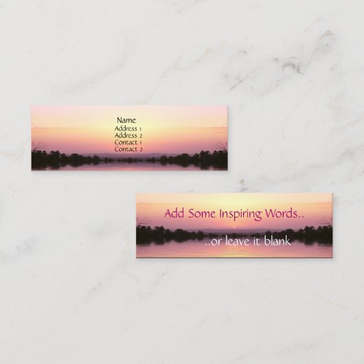 Sunset Pinks Visitenkarte (Vorne/Hinten)