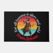 Sunset Pirate Party Willkommen Fußmatte (Vorderseite)