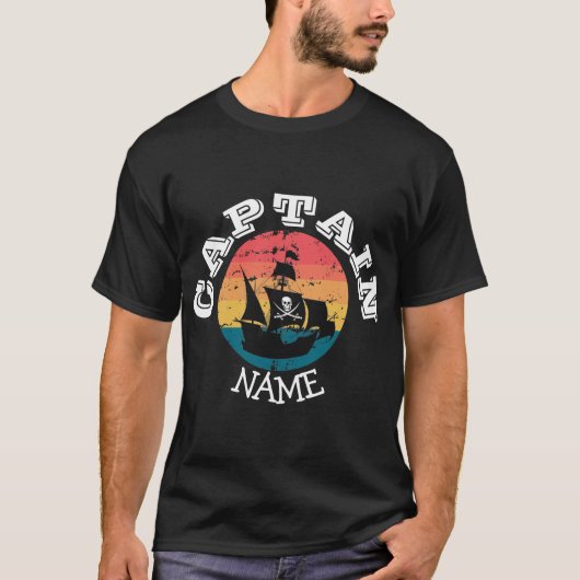Sunset Piratenflagge Pirate Party Ship T - Shirt (Vorderseite)