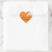 Sunset Plam Trees Wedding speichern das Datum Herz-Aufkleber (Tasche)