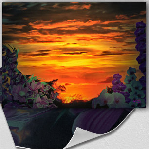 Sunset Plaza Marina 2584 Originale Kunstdruckerei Poster