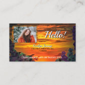 Sunset Plaza Marina 2584 Social QR Code Visitenkarte (Vorderseite)