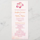 Sunset Plumeria Hochzeitsprogramme Programm (Vorderseite)