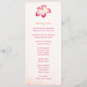 Sunset Plumeria Hochzeitsprogramme Programm (Rückseite)