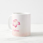 Sunset Plumeria Pink Kaffeetasse (Vorderseite Links)