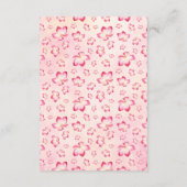 Sunset Plumeria Wedding Information Cards Begleitkarte (Rückseite)