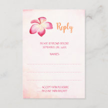 Sunset Plumeria Wedding Repair Cards