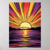 Sunset Pop Art Poster (Vorne)