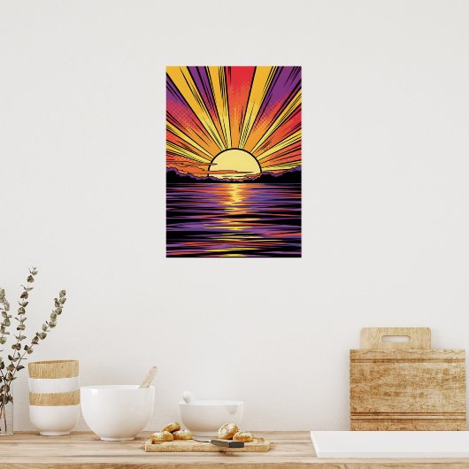 Sunset Pop Art Poster (Küche)