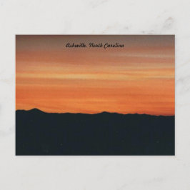 Sunset Post Card, Asheville, North Carolina Postkarte
