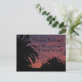 Sunset Postcard Einladungspostkarte (Stehend Vorderseite)