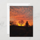 Sunset Postcard Feiertagspostkarte (Vorne/Hinten)