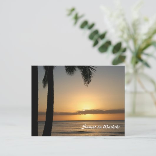 Sunset Postcard Postkarte (Stehend Vorderseite)