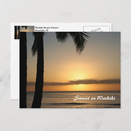 Sunset Postcard Postkarte (Vorne/Hinten)