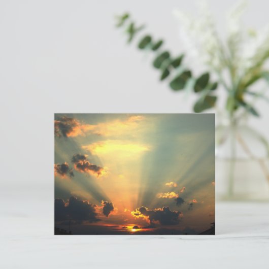 Sunset Postcard Postkarte (Stehend Vorderseite)