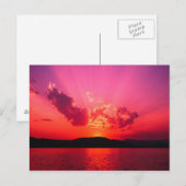 Sunset Postcard Postkarte (Vorne/Hinten)