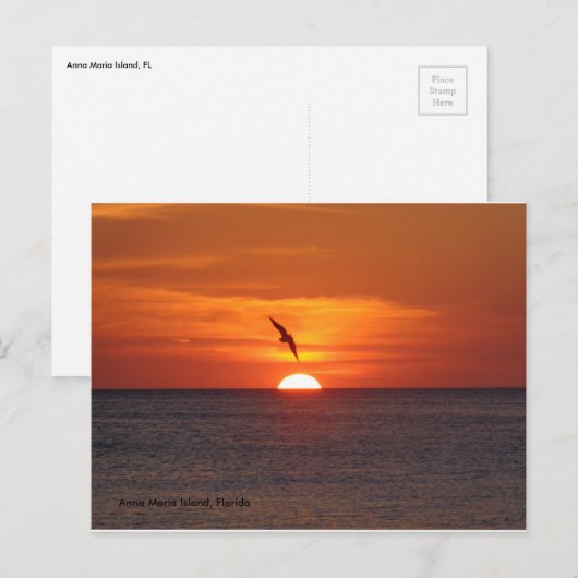 Sunset Postcard Postkarte (Vorne/Hinten)