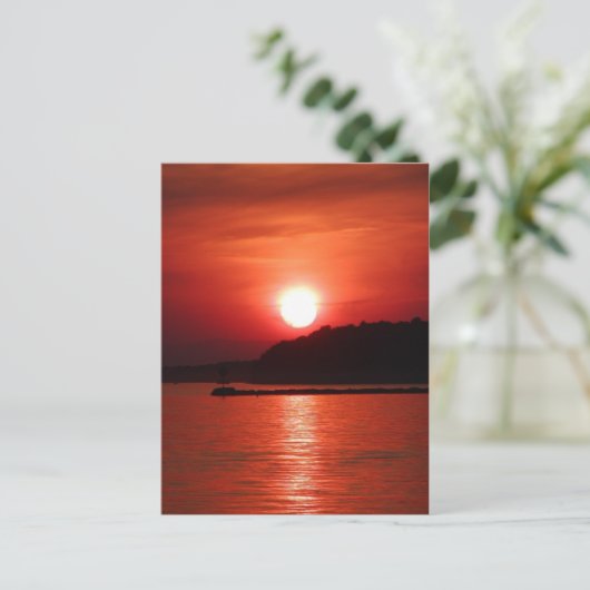 Sunset Postcard Postkarte (Stehend Vorderseite)