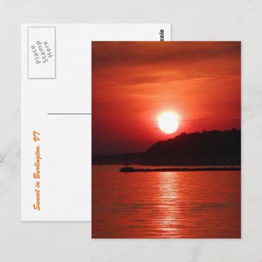 Sunset Postcard Postkarte (Vorne/Hinten)
