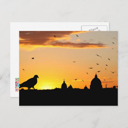 Sunset Postcard Postkarte (Vorne/Hinten)
