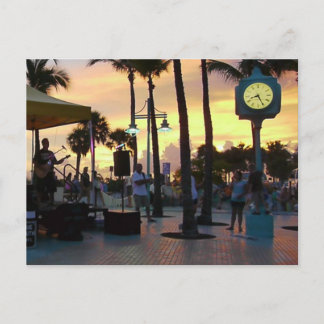 Sunset Postcard - Times Square Fort Myers Beach Postkarte