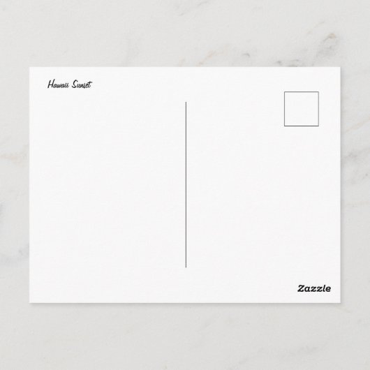 Sunset Postkarte (Rückseite)