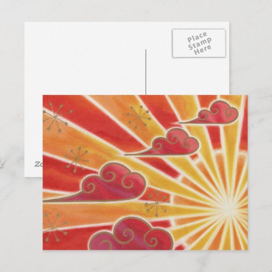 Sunset Postkarte (Vorne/Hinten)