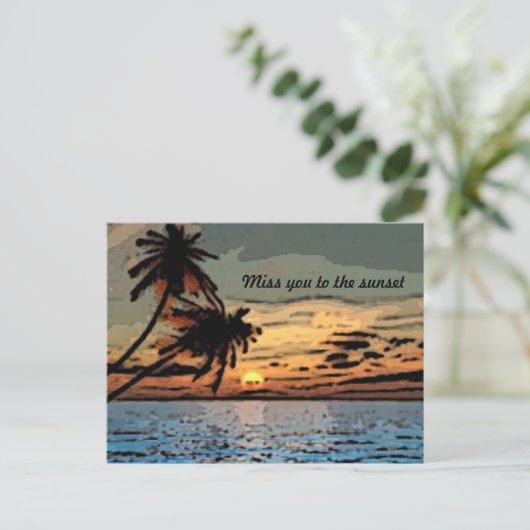 Sunset Postkarte (Stehend Vorderseite)