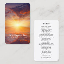 Sunset Prayer Card - ich bin kostenlos